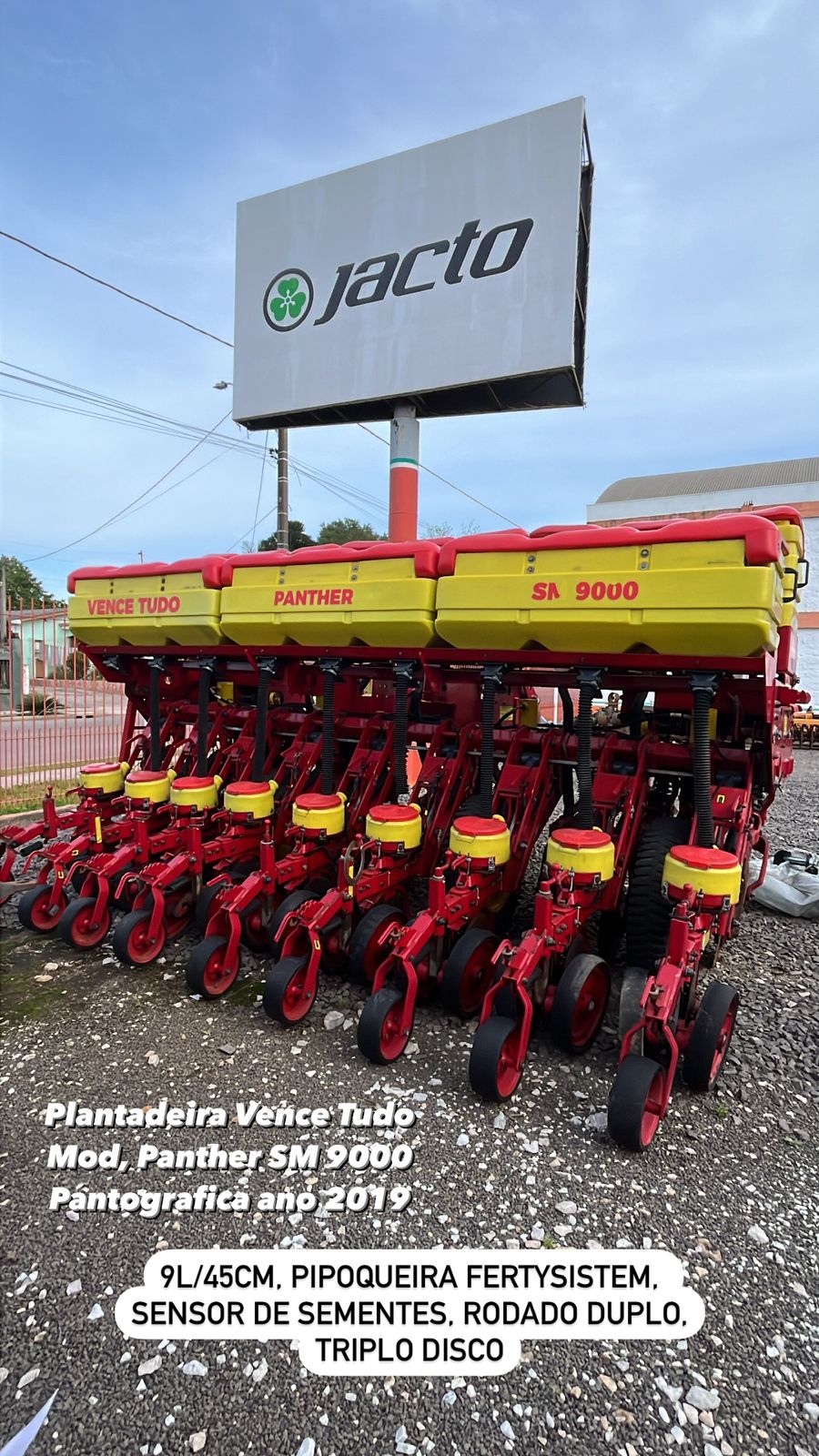 Plantadeira Vence Tudo Mod. Panther SM 9000 Pantografica ano 2019